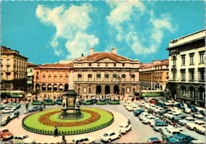 Cartolina Milano Italia Piazza della Scala cartolina d'epoca 6x4 - Foto 1 di 2