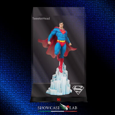 TECA IN PLEXIGLASS -SHOWCASE-TECA PER STATUA SUPERMAN TWEETERHEAD 1/6 SCALE-DC - Immagine 1 di 4