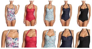 Vive Maria Badeanzug Swimsuit S-XXL 44 Neckholder-Träger grün rot schwarz blau  - Picture 1 of 22