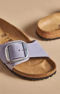 Birkenstock Madrid Big Buckle Nubuck Sandals Women EU 38 US 7-7.5 NEW with Tags - Picture 1 of 9