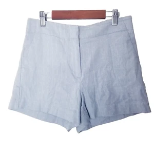 Loft Shorts Women Size 2P Gray White Herringbone - Picture 1 of 22