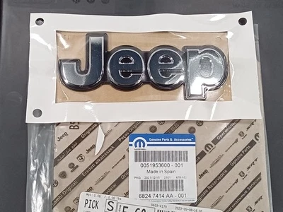 Jeep Renegade 2015-2023 placa de identificación emblema insignia Mopar negro cromo 68247414AA Foto 1 de 4