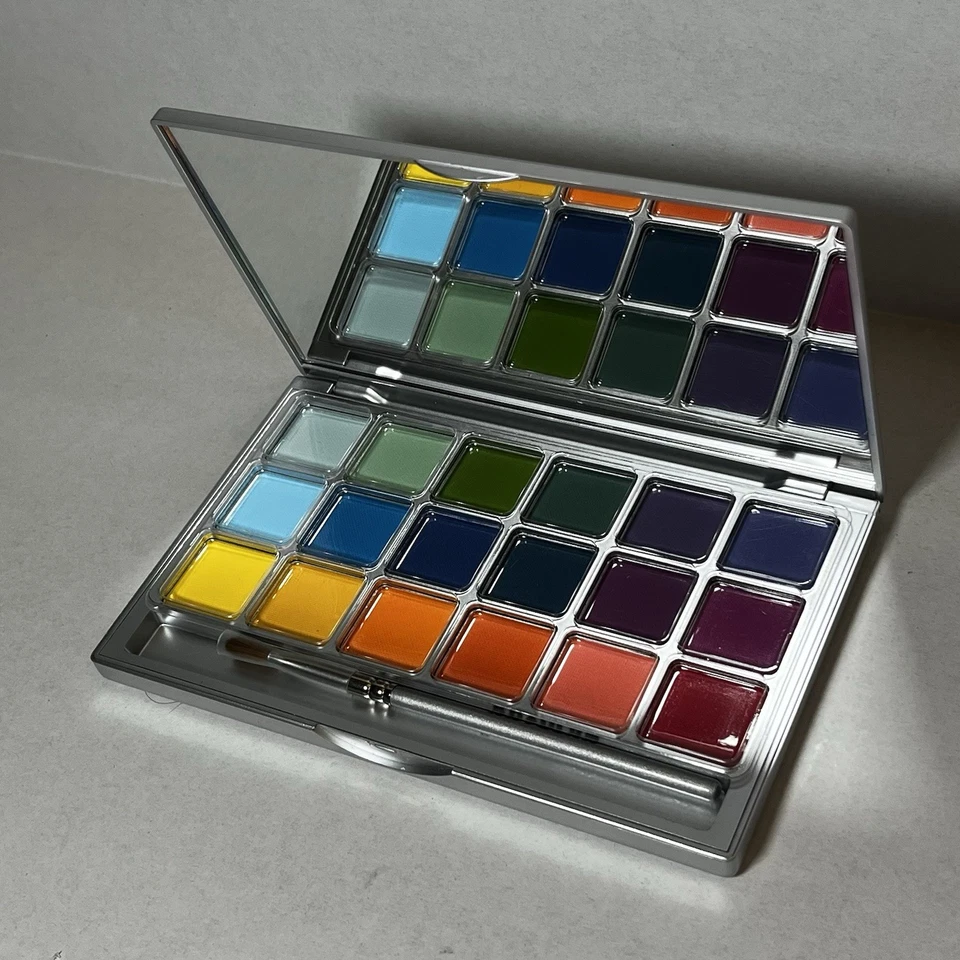 Paleta de Maquillaje Kryolan Sombra de Ojos Compacta V2 (Brillante) 18 Colores Foto 1 de 2