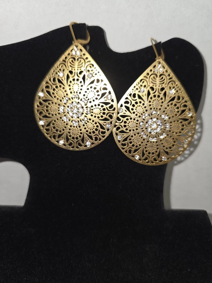 Pendiente Catherine Popesco Grande Filigrana Lágrima Gota Foto 1 de 4