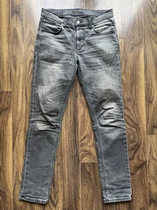 Nudie Organic “Lean Dean - Mono Grey” W32 L34 Slim Straight Excellent Condition - Picture 1 of 19
