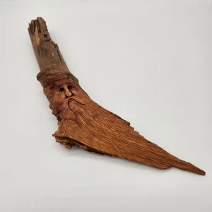 Wood Carving Wood Spirit Folk Art Fantasy Art Wall Hanging - Picture 1 of 9