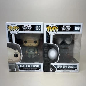 Star Wars Funko Pop GALEN ERSO #186 & DEATH STAR DROID #189 Vinyl Bobble-Head - Bild 1 von 6