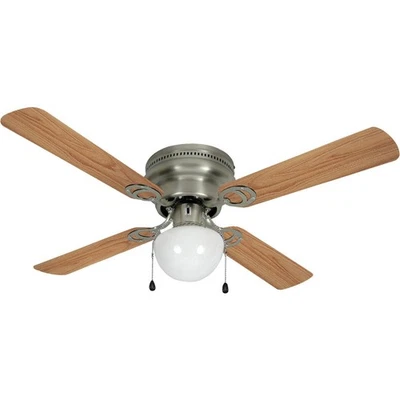 Home Impressions Neptune 42 In. Brushed Nickel Ceiling Fan with Light Kit Home - Image 1 of 2