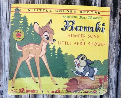 VINTAGE 1950's CHILDREN'S GOLDEN RECORDS 78RPM RECORD - BAMBI - THUMPER SONG Foto 1 de 4