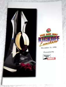 SELTEN 31.12.1996 Rose Bowl Spiel Kickoff Spieler Mittagessen Broschüre Ohio St vs ASU - Bild 1 von 5