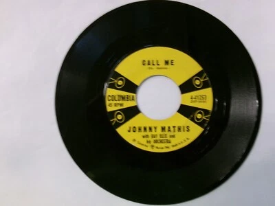 45-JOHNNY MATHIS-Call Me/Stairway to the Sea-Columbia-EX - Image 1 of 4