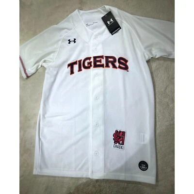 Camiseta de beisebol masculina Under Armour vintage Auburn University autêntica pequena NOVA - Imagem 1 de 4