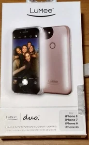 LuMee Duo Cell Phone Case for iPhone 8 (fits iPhone 7,6,6s) Illuminated LED FREE - Picture 1 of 4