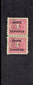 1918-22 U.S. Revenue STOCK TRANSFER Numeral Series 4c PAIR Sc#RD3 Used^ - Picture 1 of 1