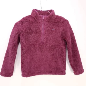 Vineyard Vines Girls Sweater Fuzzy Classic Size XS Mock Neck Quarter Zip New - Picture 1 of 13
