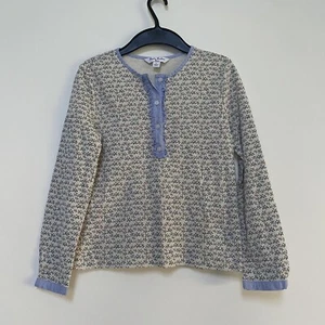 Brooks Brothers Girls Holiday Print Henley Ruffle Top Size Large - Picture 1 of 7