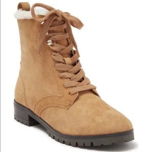 NEW Kate Spade Size 8 Brown Raegan Faux Shearling Lined Boots Booties - Picture 1 of 4