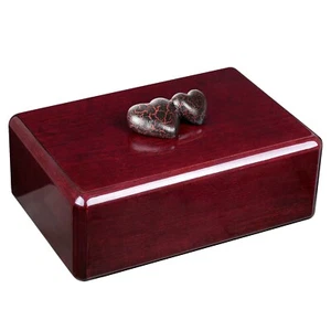 Wooden Cremation Urn for Adult Unique Memorial Funeral ashes urn Side be side  - Picture 1 of 5