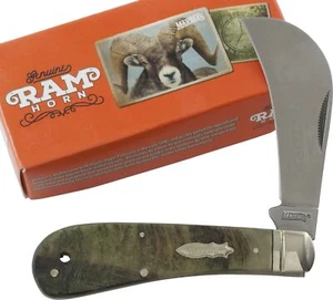Marbles Rams Horn Hawkbill Pocket Knife MR364 Single Folding Blade - Picture 1 of 2