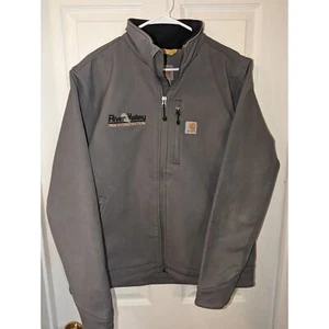 Carhartt Jacket Men L Rain Defender Crowley Super Dux Black Soft Shell 102199 - Picture 1 of 10