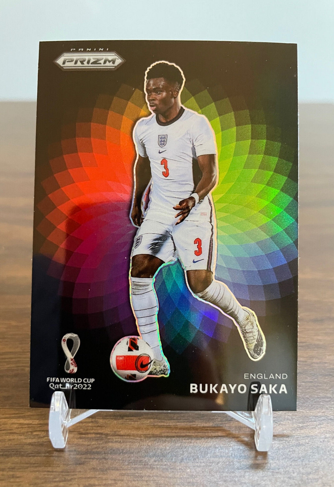 Bukayo Saka 2022 World Cup Prizm Qatar #6 Color Wheel Case Hit Insert