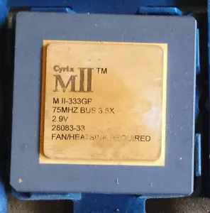 Very rare unique CPU original CYRIX (no IBM ) Cyrix MII 333GP 75 MHZ Bus 3.5X - Picture 1 of 1