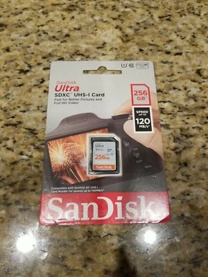 Sandisk Ultra 256GB SD Card SDXC UHS-I Memory Card 120MB/s *NEW* - Image 1 of 4