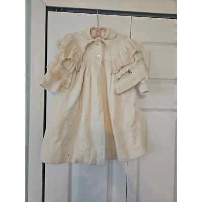 Casaco de bebê eduardiano antigo década de 1900 - Imagem 1 de 4