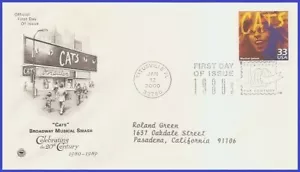 USA3 #3190b ADDR PCS ARTCRAFT FDC 1980s - Musical Smash Cats - Picture 1 of 1