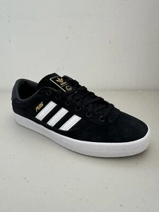 Adidas Mens Puig Indoor Low Suede Leather  Black White Gum Gold |GW5614| - Picture 1 of 5