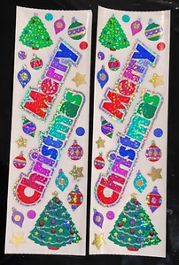Sandylion Vintage Shiny CHRISTMAS  Scrapbooking Stickers.  Retired Design E26 - Picture 1 of 1