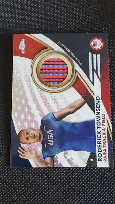 2024 Topps Chrome Olympics Roderick Townsend Memorabilia Patch #USA-RT  - Image 1 of 2