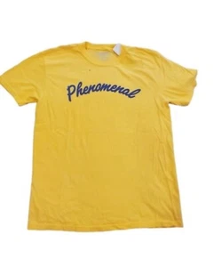 Phenomenal Graphic T-Shirt Crew Neck Short Sleeve Yellow Womens Size Large - Picture 1 of 4