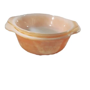 Mixed Set of 2 Peach Luster Fire King Serving Bowls - Bild 1 von 10