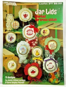 1982 Leisure Arts Jar Lids Charted For Cross Stitch 211 Pattern Booklet Vtg 8836 - Picture 1 of 1