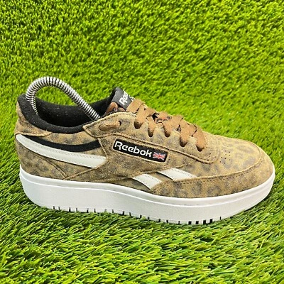 Reebok Club C Double Revenge Mujer Talla 7 Marrón Caminar Informal Zapatos Tenis Foto 1 de 4