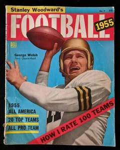 1955 Stanley Woodward's FOOTBALL Magazine - College Football Preview NAVY - Imagen 1 de 7