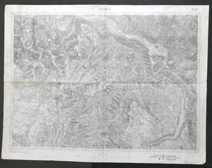 WWI - Landkarte von Tolmin (Tolmein) und Umgebung - Slowenien - 1917 - Bild 1 von 2