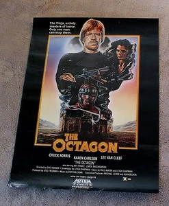 Póster de acción de video ninja Chuck Norris Carlson Lee Van Cleef 1983 en muy buen estado - Imagen 1 de 1