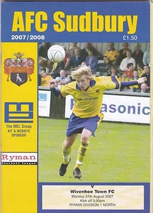 AFC SUDBURY HOME PROGRAMMES 2007/2008 CHOOSE FROM DROP DOWN MENU 5/1/2025 - Picture 1 of 4