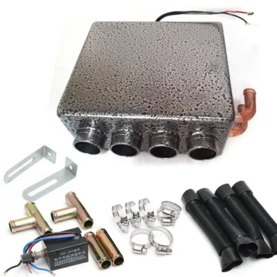 12V Universal Truck Car Underdash Compact Heater Kit Copper Tube+Speed Switch - Bild 1 von 4