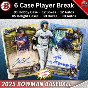 COBY MAYO BAL 2025 Bowman Baseball X42 Box 6 Case Player Break #1370 - Picture 1 of 3