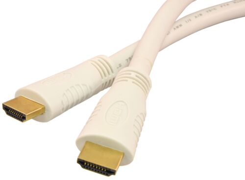 PTC Białe pozłacane High Speed HDMI z kablem Ethernet | 3ft 6ft 25ft 35ft 50ft