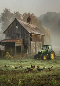 JOHN DEERE Country Farm Field Farmhouse Print, Home Decor Photo Wall Art Picture - Picture 1 of 1