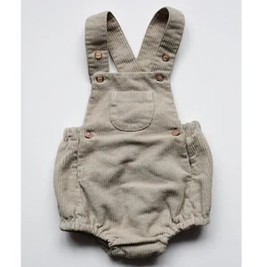 The Simple Folk Oatmeal Overall Romper - Picture 1 of 5