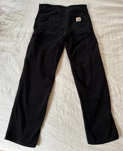 Carhartt WIP SINGLE KNEE PANT Black Cords Tagged 32 Actual A 34 TOP - Bild 1 von 10