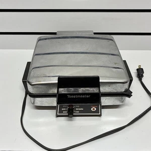 Vintage Toastmaster 270 Waffeleisen Grill Chrom Wendeplatten getestet funktioniert - Bild 1 von 13