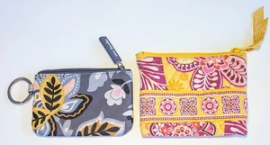 Set/2 Vera Bradley Change Purse & ID Holder with Key Ring - Picture 1 of 6