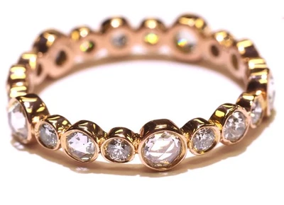 Anillo Tiffany & Co oro amarillo 18k .80ct VS1 G diamante natural banda eternidad 2.7g Foto 1 de 4