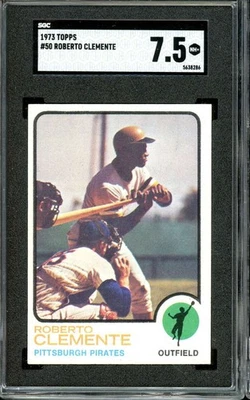 1973 Topps #50 Bob Roberto Clemente Pirates HOF SGC 7.5 NM+ Near Mint+ - Image 1 of 2